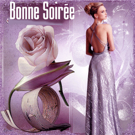 Gif animé bonne soirée chic