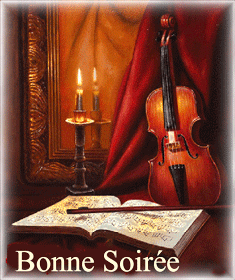 Gif animé bonne soirée musique