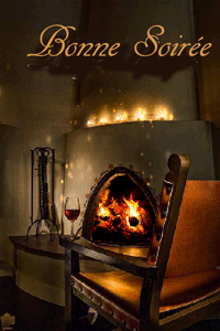 Gif animé bonne soirée au chaud