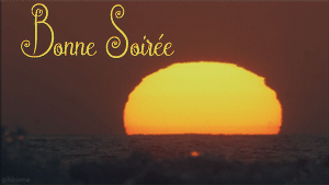 Gif animé bonne soirée soleil couchant