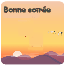 Gif animé bonne soirée nature