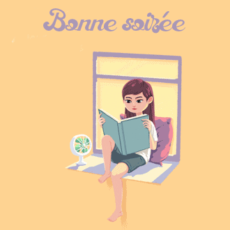 Gif animé bonne soirée au frais