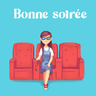 Gif animé bonne soirée devant la télé