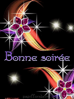Gif animé bonne soirée brillant