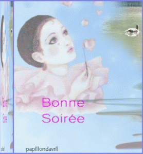 Gif animé bonne soirée Pierrot