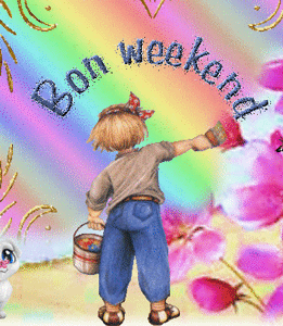 Gif animé bon week-end peinture