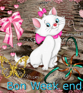 Gif animé bon week-end aristochats