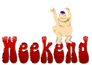 Gif animé bon week-end danse