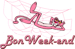 Gif animé bon week-end la panthère rose