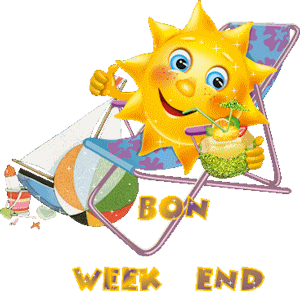 Gif animé bon week-end soleil