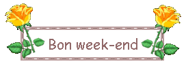 Gif animé bon week-end roses jaunes