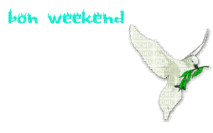 Gif animé bon week-end colombe
