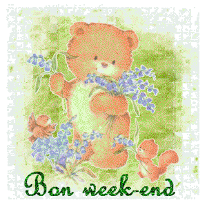 Gif animé bon week-end ours