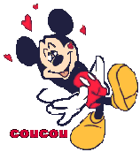 Gif animé coucou mickey