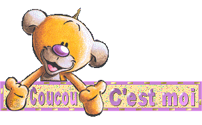 Gif animé coucou c'est moi ours