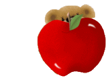 Gif animé coucou pomme