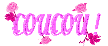 Gif animé coucou fleurs