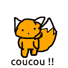 Gif animé coucou renard