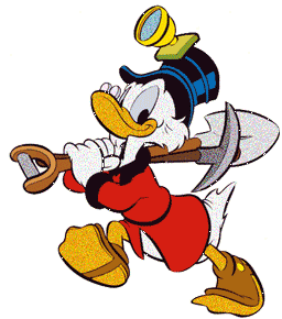 Gif animé Picsou donne