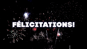 Gif animé félicitations