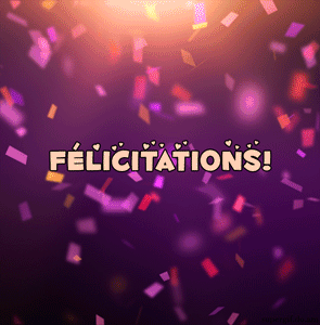 Gif toutes mes félicitations