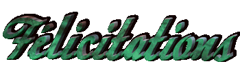 Gif animé toutes mes félicitations