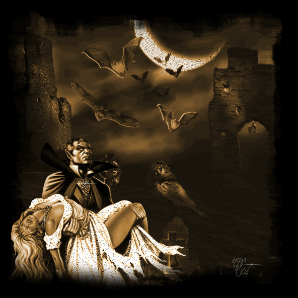 Gif animé gothique vampire