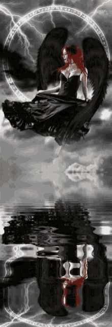 Gif animé gothique femme