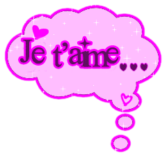 Gif animé je t'aime pensée