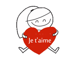 Gif animé je t'aime fille
