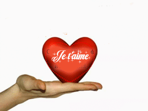 Gif animé je t'aime coeur main