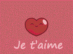 Gif animé je t'aime coeur sourire