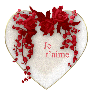 Gif animé je t'aime coeur blanc