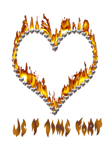 Gif animé je t'aime coeur en feu