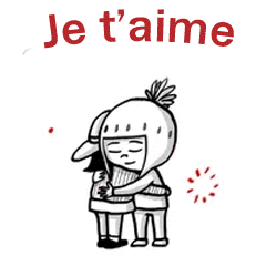 Gif animé je t'aime coeur accroché