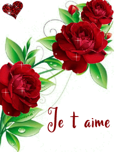 Gif animé je t'aime coeur qui coule