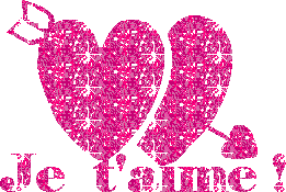 Gif animé je t'aime coeurs attachés