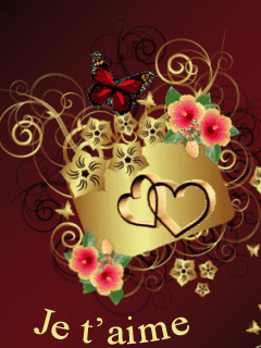 Gif animé je t'aime plage