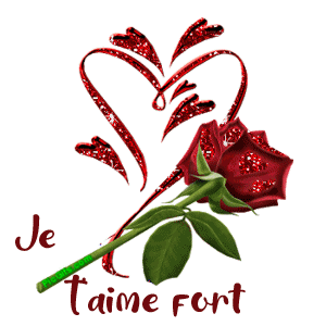 Gif animé je t'aime rose
