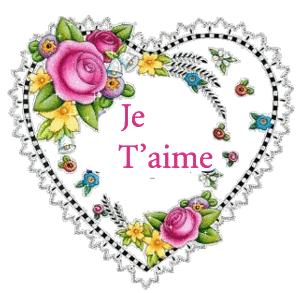 Gif animé je t'aime coeur blanc