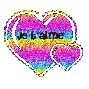 Gif je t'aime arc en ciel
