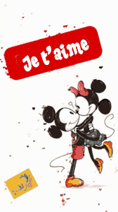 Gif je t'aime Minnie Mickey