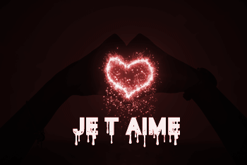 Gif animé je t'aime peinture