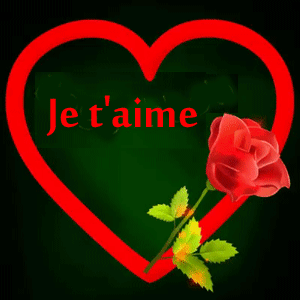 Gif animé je t'aime rouge et noir