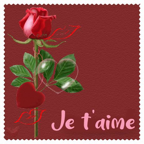 Gif animé je t'aime bisous