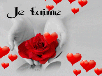 Gif animé je t'aime rose