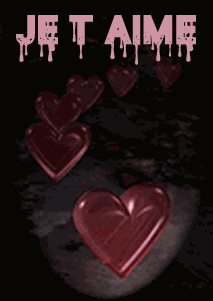 Gif animé je t'aime coeurs