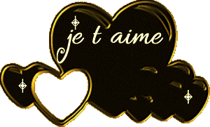 Gif animé je t'aime coeur noir