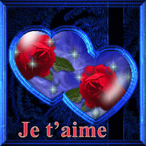 Gif animé je t'aime bleu