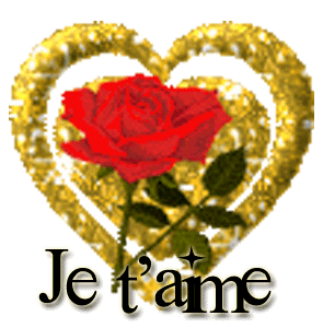 Gif animé je t'aime rose